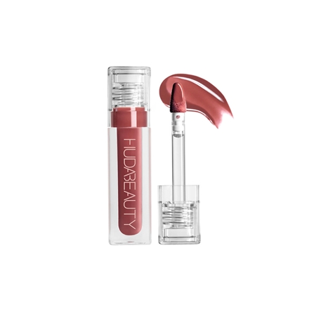 HUDA BEAUTY Faux Filler Shiny Lip Gloss in Bombshell