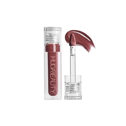 HUDA BEAUTY Faux Filler Shiny Lip Gloss in Posh